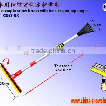 Telescopic 3-in-1 car ice scraper & brush set tools (G853-SX)