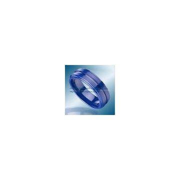 Fashion Engraved Blue Tungsten Ring Hot Sales