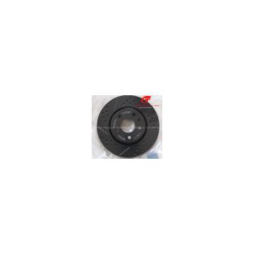 Racing brake disc for Jaguar XJ drilled and slotted rotor