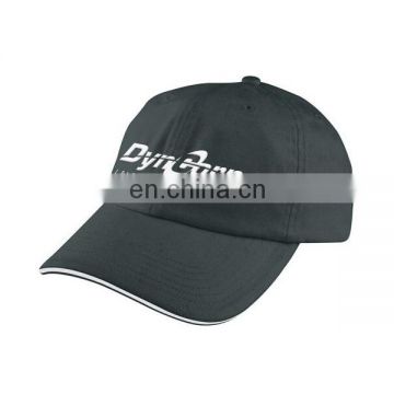 Curved brim unstructured 6 panel baseball hat