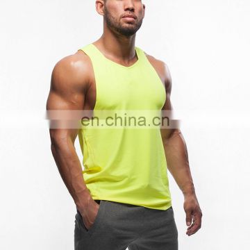 mens loose fit full neonyellow gym racerback tank tops