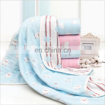 Custom stock baby cot bedding set 100% cotton baby swaddle blanket