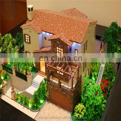 beautiful villa architectural model design ,3D rendering miniatures