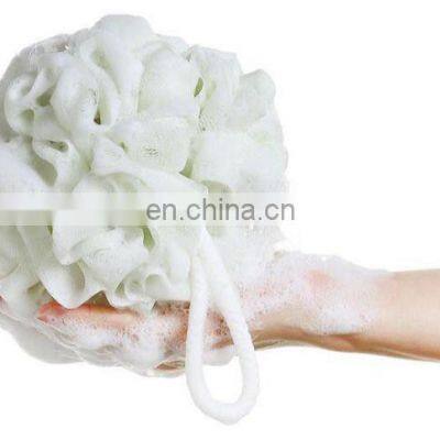 Natural  bath flower  shower ball sponge eco friendly body loofah mesh bath ball sponge