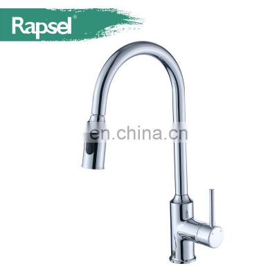 Single Handle Pull Out 3 Way Down Sprayer Brass Kitchen Faucet