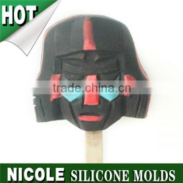 Nicole M0139 3d summer silicone mold transformers shape ice cream pop moulds