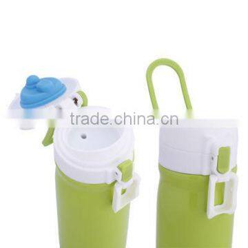 350ml steel vacuum bottle with push button cover,lid with hanger BL-8045-A
