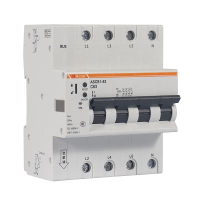 Acrel 4P smart circuit breaker ASCB1-63-C16-4P With local manual push rod, local electric control, remote control, etc
