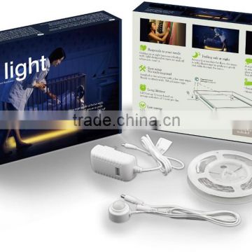 Warm white DIY lighting design led strips bedroom detecting bedlight for sleep