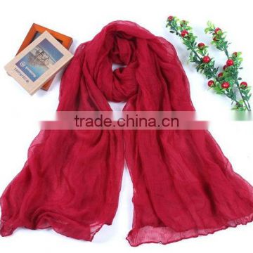 Cheap Hot Sale Solid Color Red Polyester Scarf