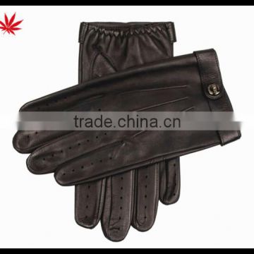 men's sheepskin driving police leather gloves