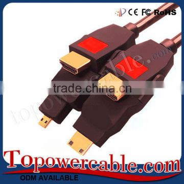 Super High Quality High Speed + Ethernet Gold 3D Hd Hdtv Lead Hdmi Extension Cable