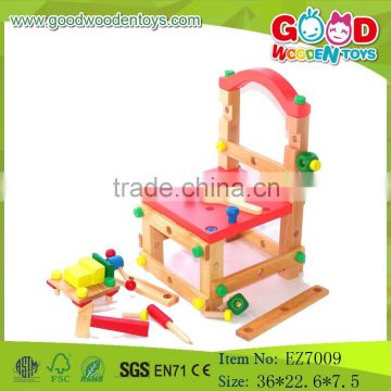 Hot Sale Wooden Chairs Toys For Kids Assembly Chairs Toys
