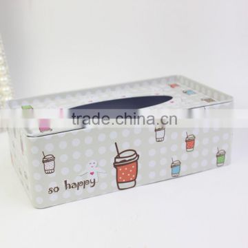 Rectangular tin tissue box
