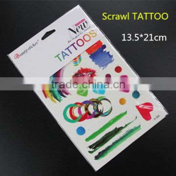 2015 New temporary tattoo face tattoo flash tattoo kits wholesale supplier