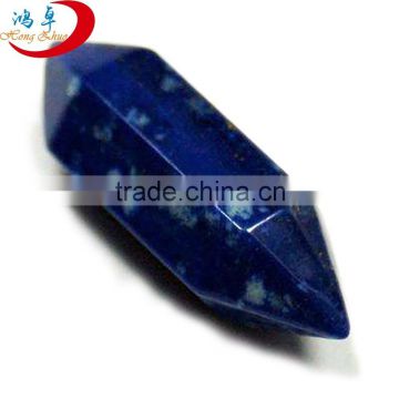 hot selling beautiful natural lapis lazuli crystal prisms, healing crystal wands for fengshui