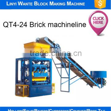 2016 QT4-24 hollow solid brick making machine price for sale Linyi Wante Machinery