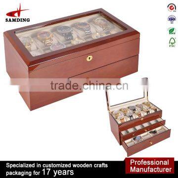 Custom Watch Box Custom Wooden Wrist Watch Packing Box