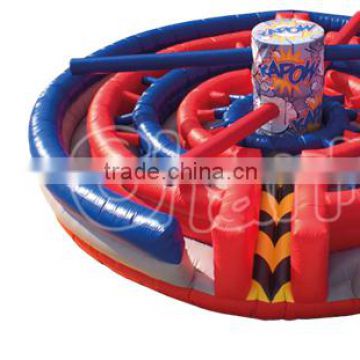 Adventure inflatable Kapow multi-play games, circular inflatable Kapow obstacle course, Kapow obstacle course maze