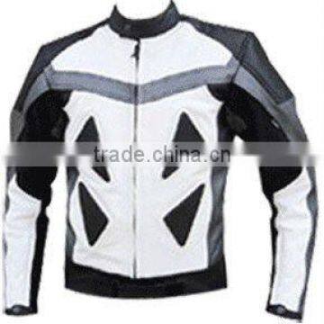 DL-1208 Leather Motorbike Racing Jacket , Leather Garments