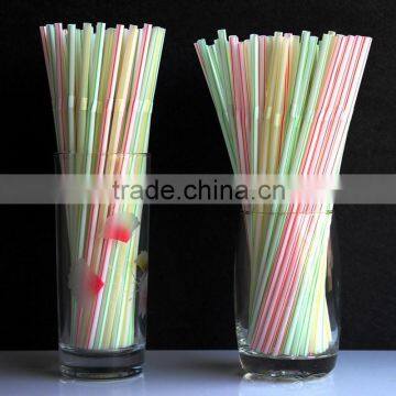 Straight plastic drinking straw