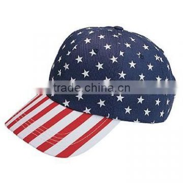 USA flag print cap