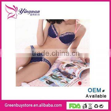 2014 Hot Latest Japanese Flax Roses Push Up Women's Underwear Set Of Lingerie Sexy Yong Girls And Lady's Brassiere Sets