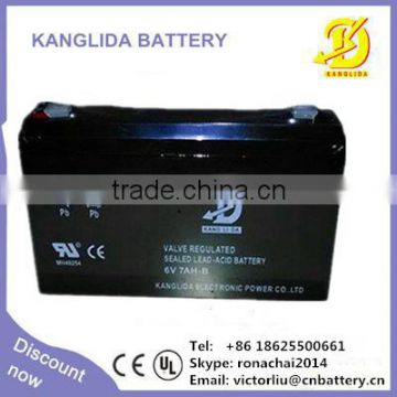 sealed lead acid battery 6v7ah for emergency light, deep cycle battery