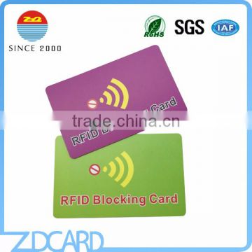 Customized Protector Credit card Anti-theft rfid blocking card