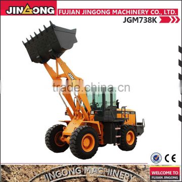 Chinese Supplier JINGONG 3.5ton bucket JGM738 front loader