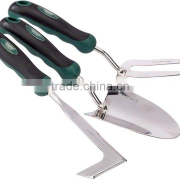 Expert 3 piece Stainless Steel Heavy Duty Fork, Trowel and Weeder Set