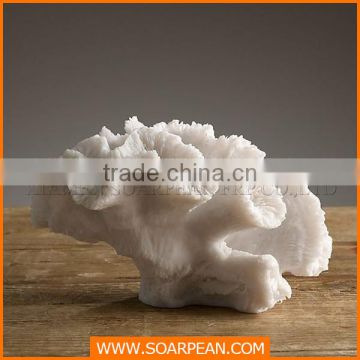 Handmade window display decoration artificial white resin coral