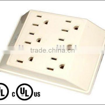 S20632 UL Listed 6 outlet grounding adapter