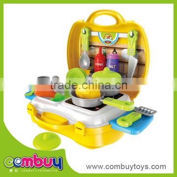 Best sale toy carry pretend play set cooking games children tableware