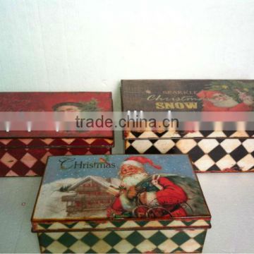 Christmas metal storage boxes and container