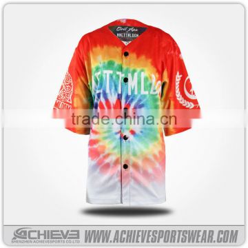 2016 customized printing baseball t-shirt sublimation baseball jersey