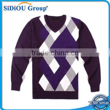 Long Sleeve Adult Knitted Christmas Sweater For Men