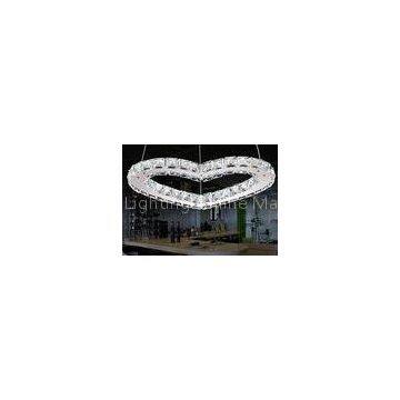 Funky Crystal Modern Chandeliers / Light Heart Shaped Pendant Lamp 7500K - 8000K