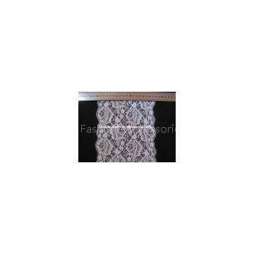 Polyester Cord Stretchy Lace Fabric Comfortable For Lingerie Trimmings