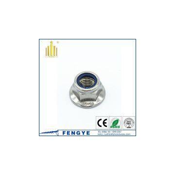 stainless steel hex flange nylon insert lock nut M10