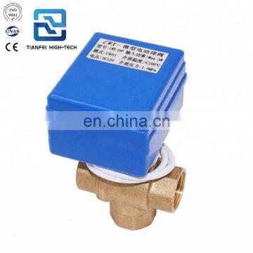 CWX-20P T-type L-type vertical type dn15 dn20 brass electric 3way valve