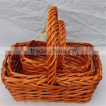 square willow wicker storage basket