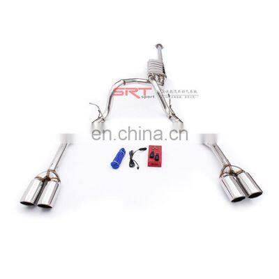 super racing tailpipe car exhaust for ford eco sport kuga f150 Steel Pipes cat back with quad double tip