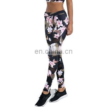 high quality flower sublimation printed leggy Fitness & Yoga design leggings for women