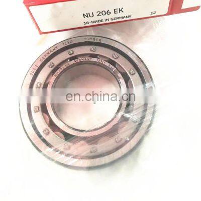 High quality 30*62*16mm NU206EK bearing NU206E Cylindrical roller bearing NU206 machine bearing NU206E