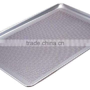 flat Perforated baking cake aluminum tray/food tray