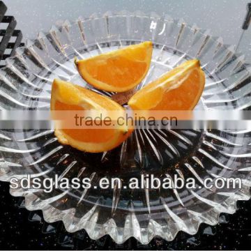 concise style glass fruit plate T365mm