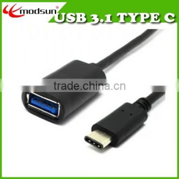 Free sample Type C USB-C 3.1 to Female USB A 3.0 Charging & Data Cable for MacBook