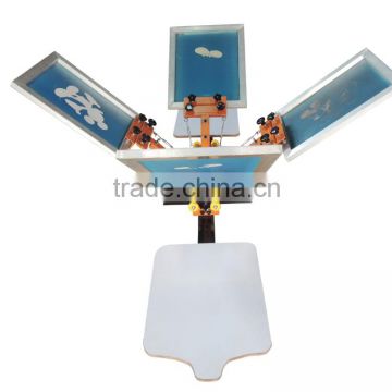 Multi color hand operate screen printing machine for tshirt