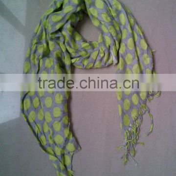 Fluorescent Dots of Jacquard Polyester Scarf in 2014